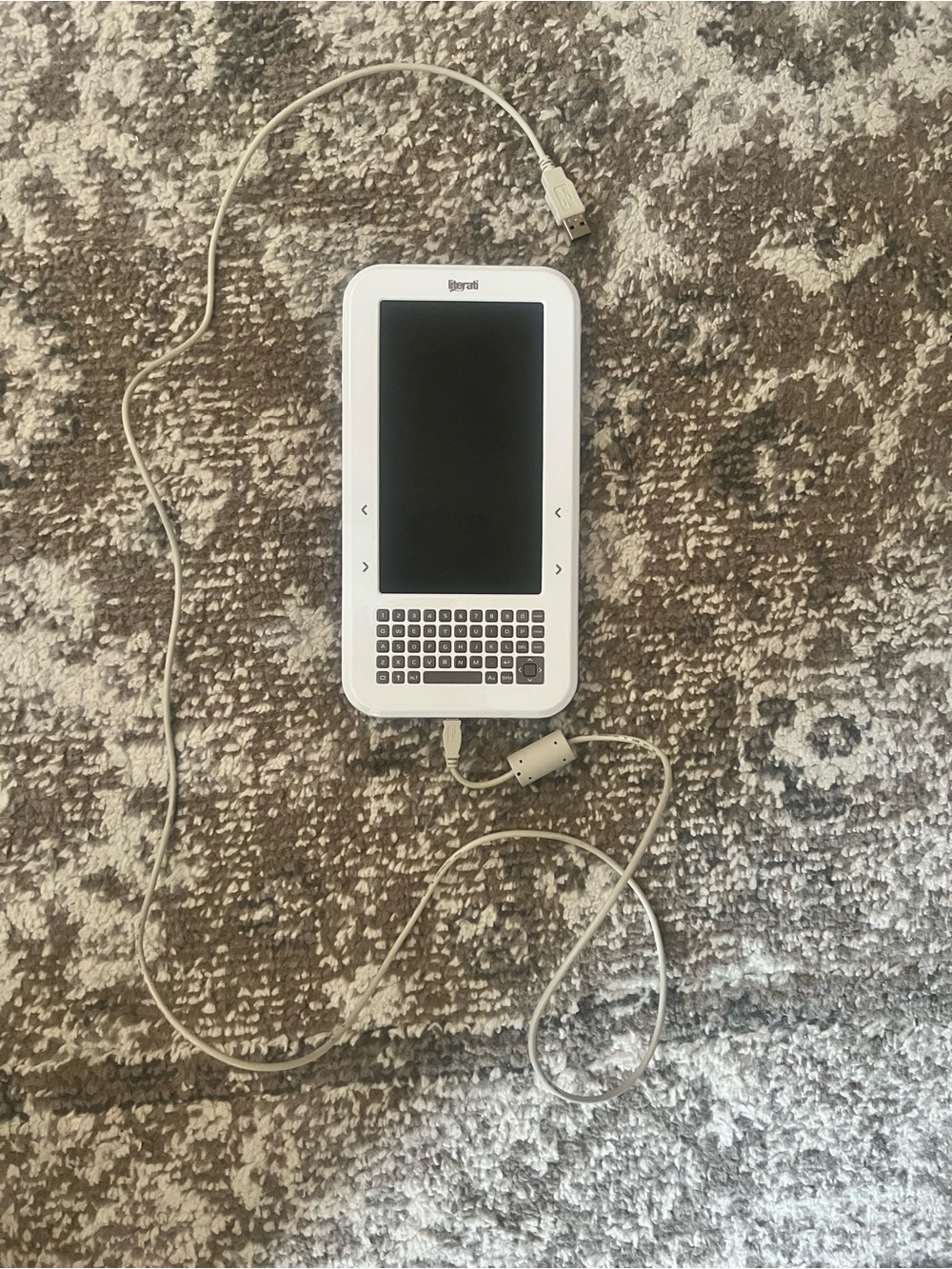 The Sharper Image Literati E-Reader with Integrated Keyboard and USB Cable